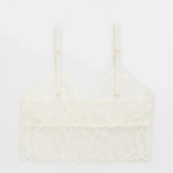 💫AERIE SNOW ANGEL LACE PADDED BRALETTE SIZE M - Picture 4 of 8